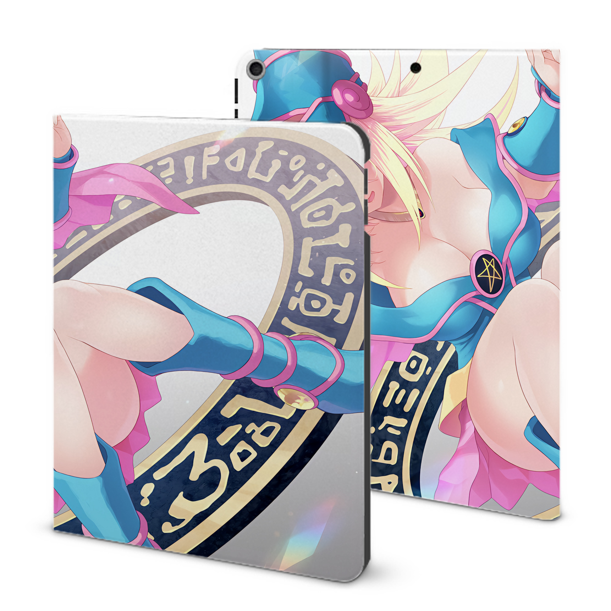 （画像用） 遊☆戯☆王 Yu-Gi-Oh! IPad ケース ブック型 PUレザー TPU 耐衝撃 軽量 薄型 ペン収納なし 全面保護 IPad 各モデル対応